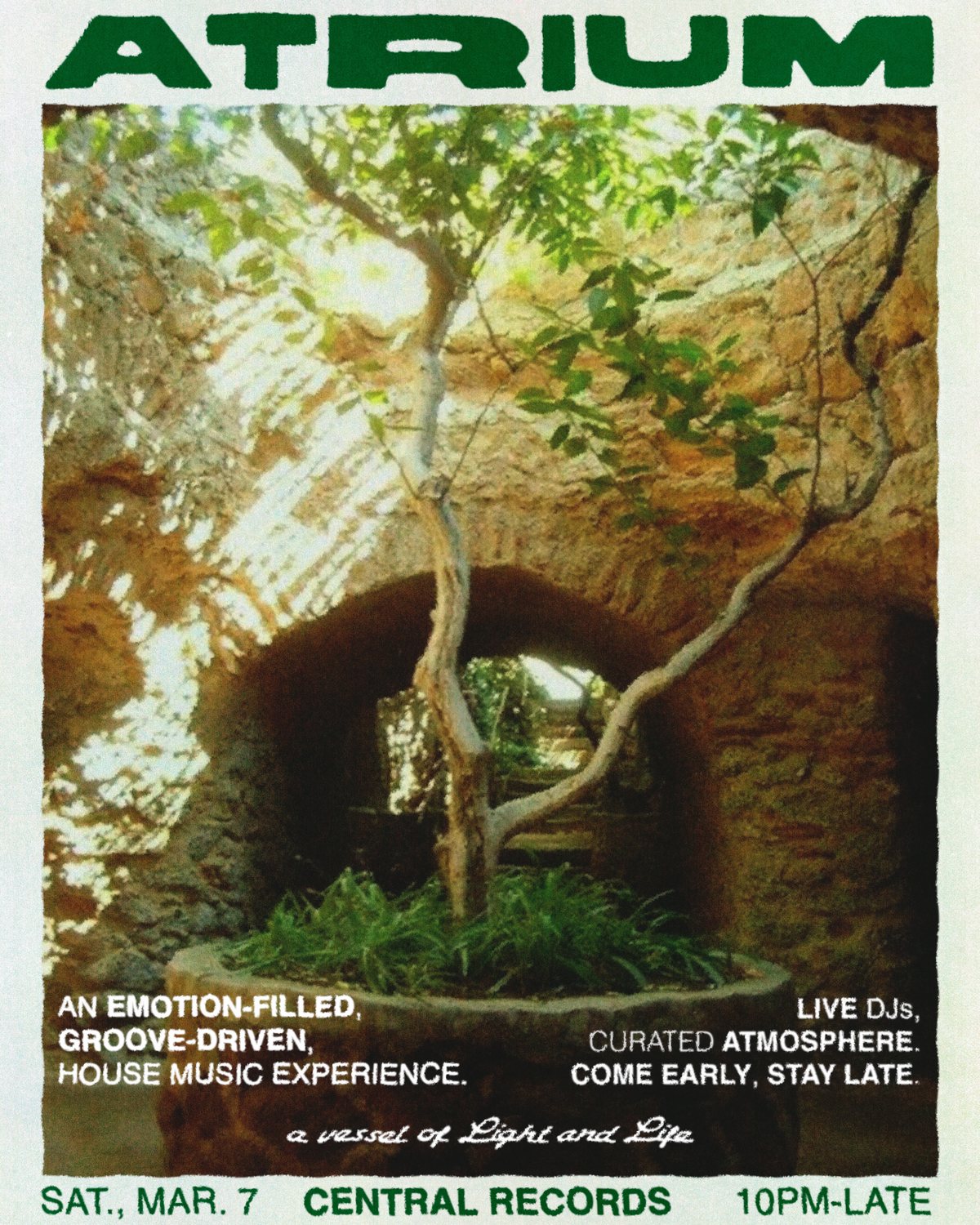 ATRIUM at Central Records flyer